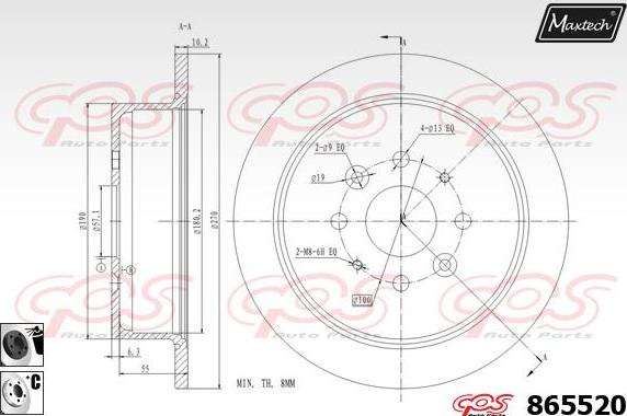 Maxtech 70200631 - Ремонтен комплект, спирачен апарат vvparts.bg