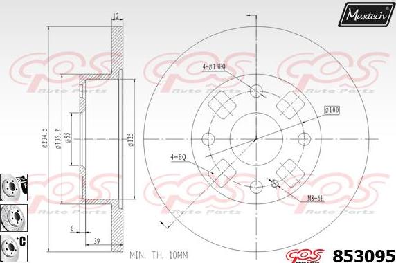 Maxtech 70200149 - Ремонтен комплект, спирачен апарат vvparts.bg