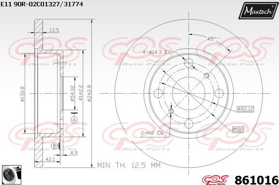 Maxtech 70200103 - Ремонтен комплект, спирачен апарат vvparts.bg