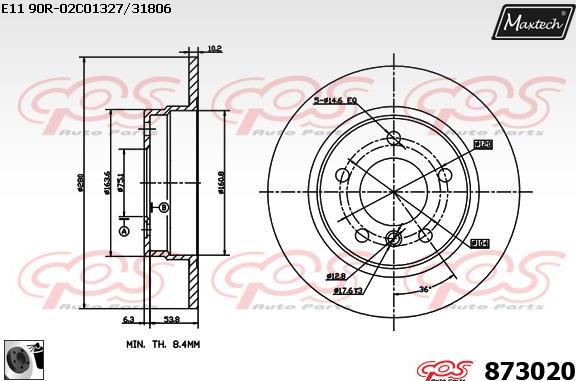 Maxtech 70200112 - Ремонтен комплект, спирачен апарат vvparts.bg