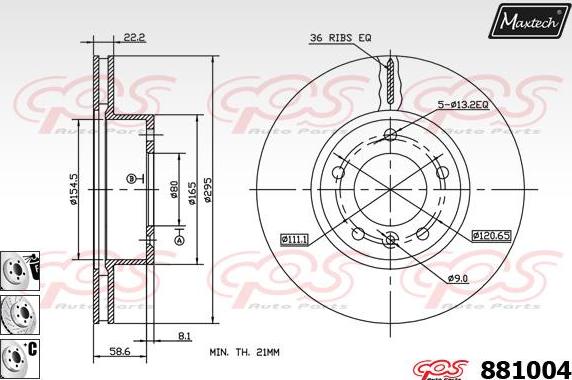 Maxtech 70200803 - Ремонтен комплект, спирачен апарат vvparts.bg