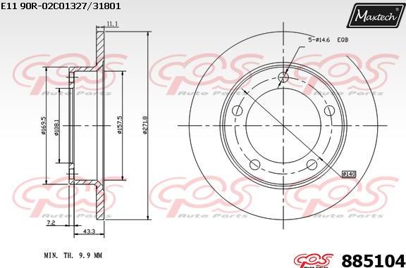 Maxtech 70200123 - Ремонтен комплект, спирачен апарат vvparts.bg