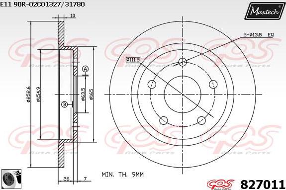 Maxtech 70200820 - Ремонтен комплект, спирачен апарат vvparts.bg