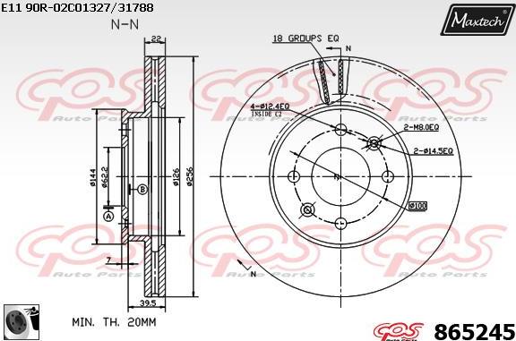 Maxtech 70200394 - Ремонтен комплект, спирачен апарат vvparts.bg