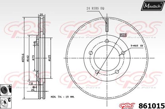 Maxtech 70200396 - Ремонтен комплект, спирачен апарат vvparts.bg