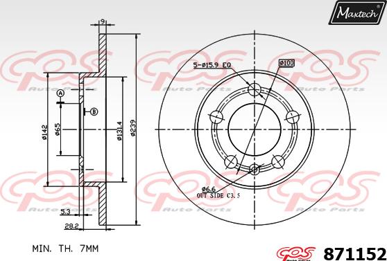 Maxtech 70200322 - Ремонтен комплект, спирачен апарат vvparts.bg