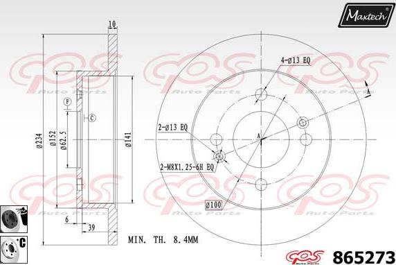 Maxtech 70200248 - Ремонтен комплект, спирачен апарат vvparts.bg