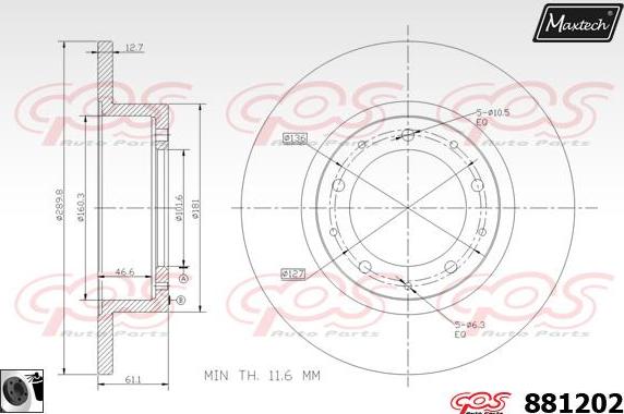 Maxtech 70200269 - Ремонтен комплект, спирачен апарат vvparts.bg