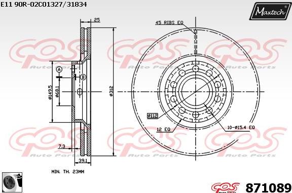 Maxtech 70200208 - Ремонтен комплект, спирачен апарат vvparts.bg