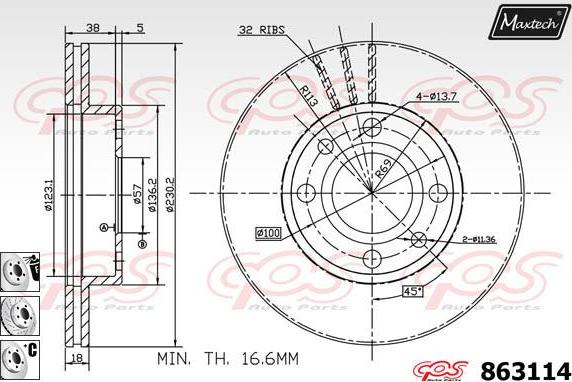 Maxtech 70200782 - Ремонтен комплект, спирачен апарат vvparts.bg