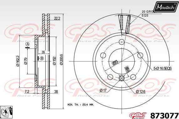 Maxtech 71810060 - Бодещ болт (щифт), спирачен апарат vvparts.bg