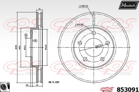 Maxtech 71810032 - Бодещ болт (щифт), спирачен апарат vvparts.bg