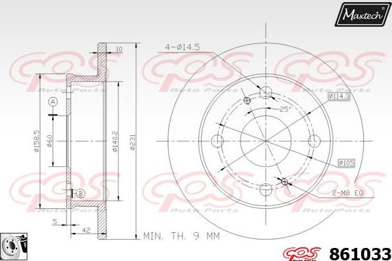 Maxtech 71810146 - Бодещ болт (щифт), спирачен апарат vvparts.bg