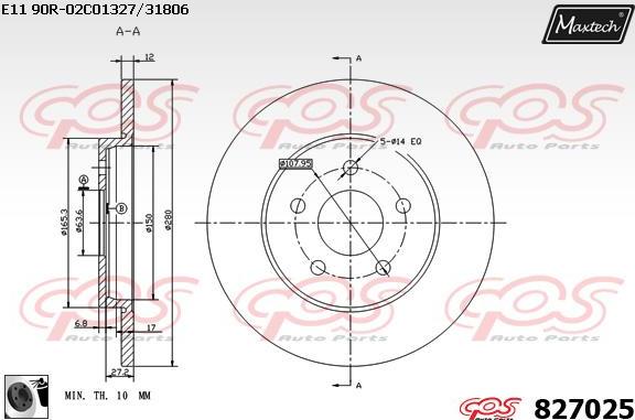 Maxtech 71810135 - Бодещ болт (щифт), спирачен апарат vvparts.bg