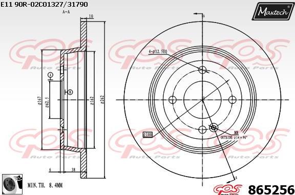 Maxtech 72940022 - Бутало, спирачен апарат vvparts.bg