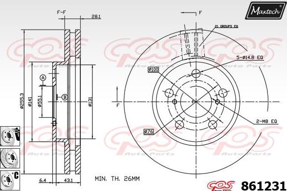 Maxtech 72941001 - Бутало, спирачен апарат vvparts.bg