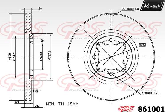 Maxtech 72948032 - Бутало, спирачен апарат vvparts.bg