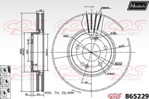 Maxtech 871074 - Спирачен диск vvparts.bg