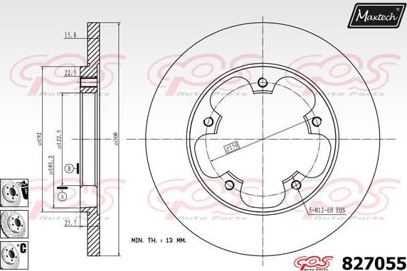 Maxtech 821192 - Спирачен диск vvparts.bg