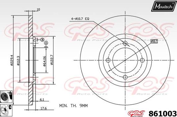 Maxtech 72942018 - Бутало, спирачен апарат vvparts.bg