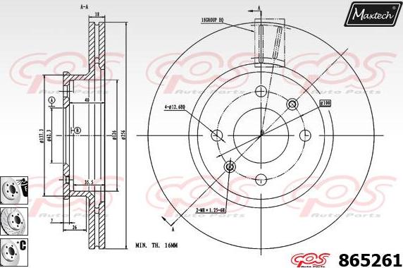 Maxtech 72942020 - Бутало, спирачен апарат vvparts.bg