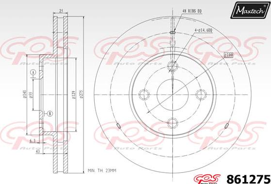 Maxtech 72935009 - Бутало, спирачен апарат vvparts.bg