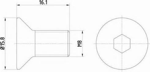 MAZDA 998310816 - Винт, спирачен диск vvparts.bg