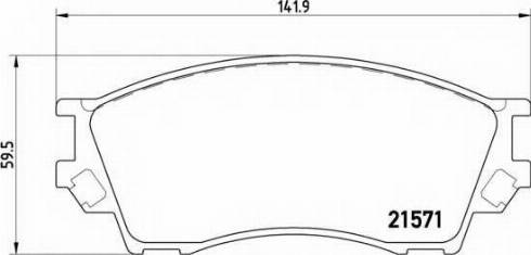 MAZDA TBY7-33-23Z - Комплект спирачно феродо, дискови спирачки vvparts.bg