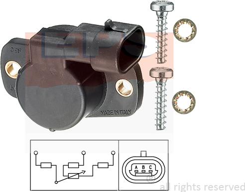 MDR EPS-1995 096 - Датчик, положение на дроселовата клапа vvparts.bg