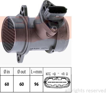 MDR EPS-1991 379 - Въздухомер-измерител на масата на въздуха vvparts.bg