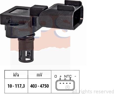 MDR EPS-1993 203 - Датчик за налягането на въздуха, регулиране на височината vvparts.bg