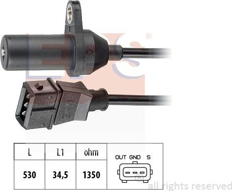 MDR EPS-1953 265 - Импулсен датчик, колянов вал vvparts.bg