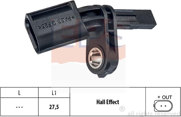 MDR EPS-1960 173 - Датчик, обороти на колелото vvparts.bg