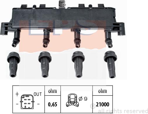 MDR EPS-1970 405 - Запалителна бобина vvparts.bg