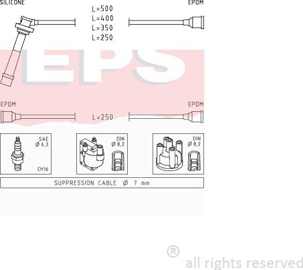 MDR EPS-1499 004 - Комплект запалителеи кабели vvparts.bg