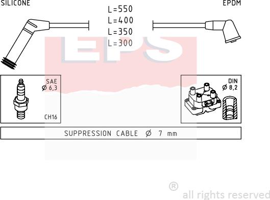 MDR EPS-1499 119 - Комплект запалителеи кабели vvparts.bg