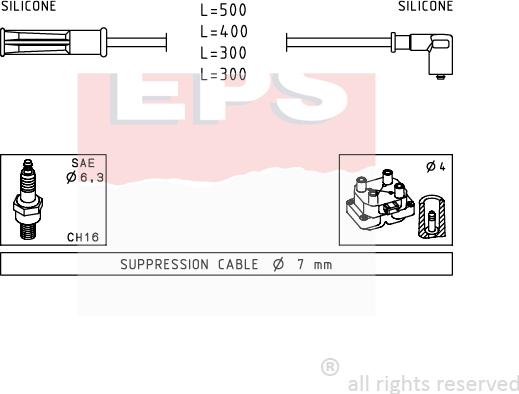 MDR EPS-1499 244 - Комплект запалителеи кабели vvparts.bg