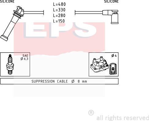 MDR EPS-1499 245 - Комплект запалителеи кабели vvparts.bg