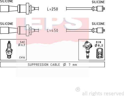 MDR EPS-1499 241 - Комплект запалителеи кабели vvparts.bg