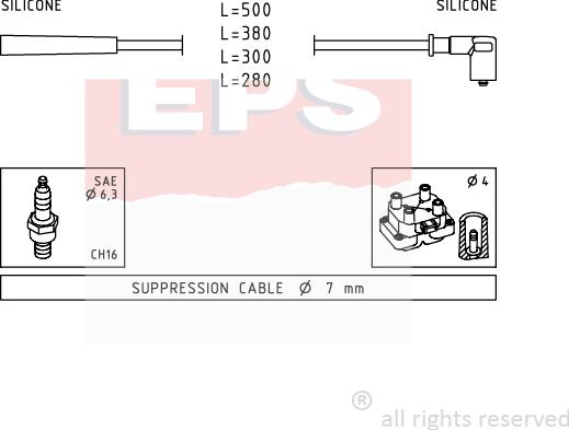 MDR EPS-1499 252 - Комплект запалителеи кабели vvparts.bg