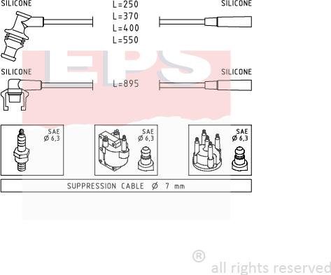 MDR EPS-1500 920 - Комплект запалителеи кабели vvparts.bg