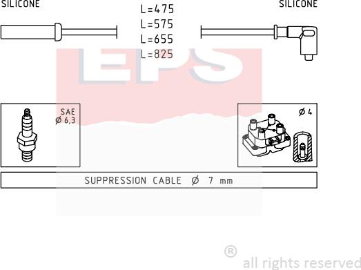 MDR EPS-1500 494 - Комплект запалителеи кабели vvparts.bg