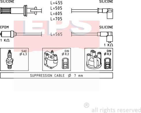 MDR EPS-1500 471 - Комплект запалителеи кабели vvparts.bg