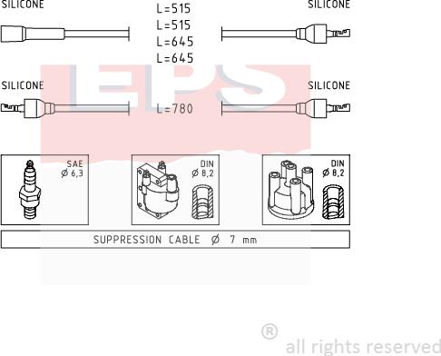 MDR EPS-1500 509 - Комплект запалителеи кабели vvparts.bg