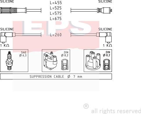 MDR EPS-1500 692 - Комплект запалителеи кабели vvparts.bg