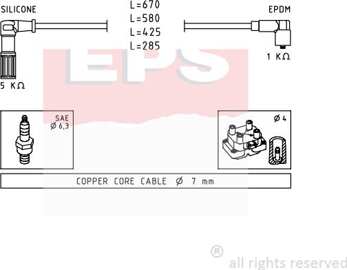 MDR EPS-1500 655 - Комплект запалителеи кабели vvparts.bg