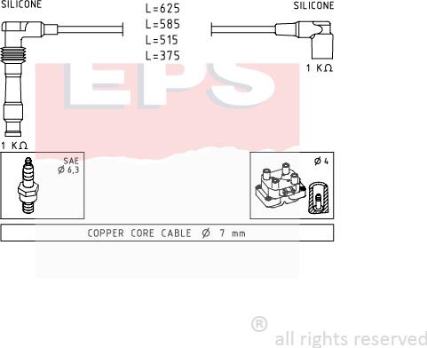 MDR EPS-1500 688 - Комплект запалителеи кабели vvparts.bg