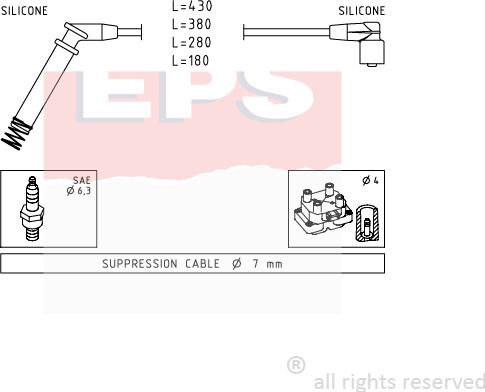 MDR EPS-1500 634 - Комплект запалителеи кабели vvparts.bg