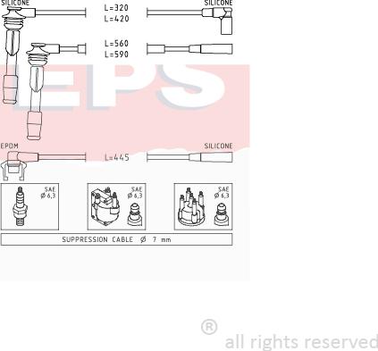 MDR EPS-1500 802 - Комплект запалителеи кабели vvparts.bg