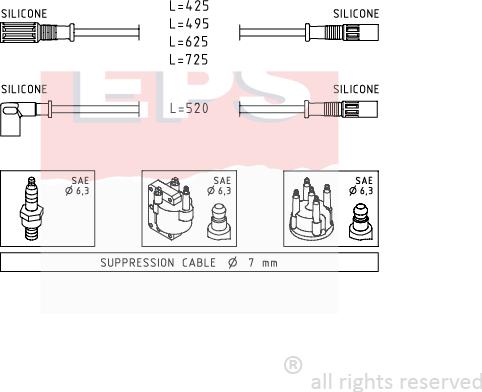 MDR EPS-1500 347 - Комплект запалителеи кабели vvparts.bg